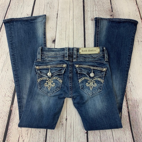 Rock Revival Denim - Rock Revival Medium Wash Sasha Flare Jeans